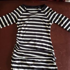 Cute Express black and white striped mini dress